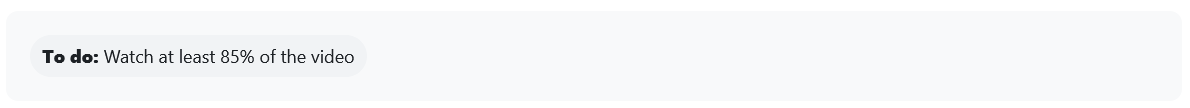Video Required Completion Setting